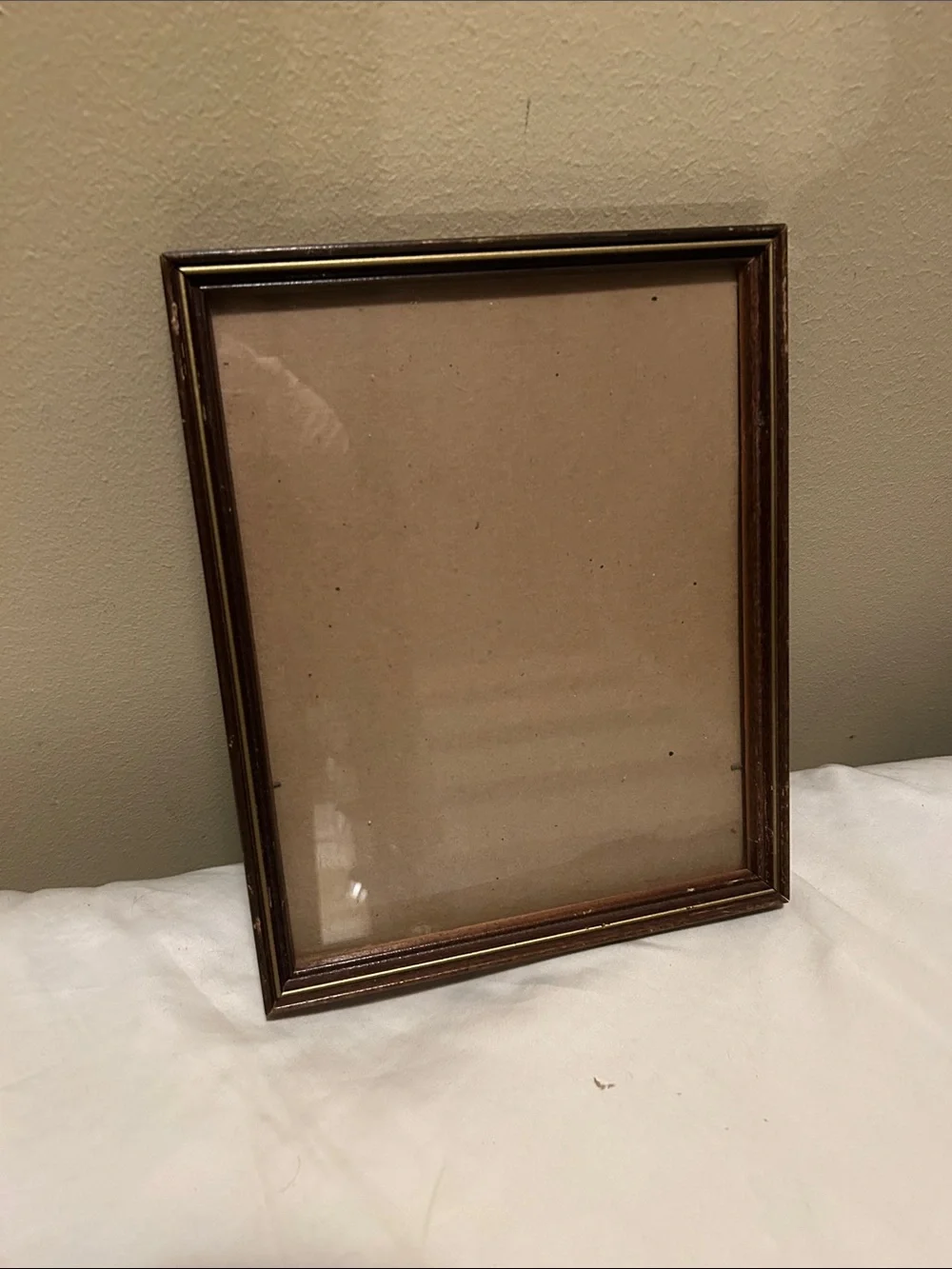 Classic Brown Wood Picture Frame with Glass